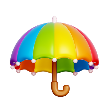 Regenbogen-Regenschirm  3D Icon