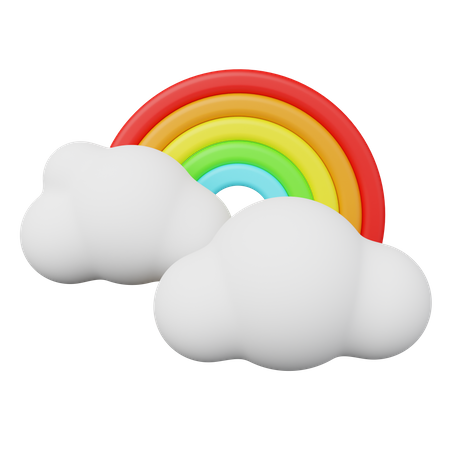 Regenbogenwolke  3D Illustration