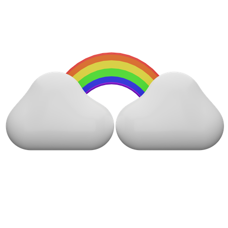 Regenbogenwolke  3D Illustration