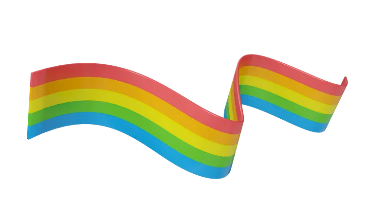 3 D Darstellung Eines Leuchtenden Regenbogenbands Das Anmutig Weht Und LGBTQ Stolz Und Unterstutzung Symbolisiert Perfekt Fur Den Pride Month Kampagnen Zu Vielfalt Und Inklusion Um Liebe Und Gleichheit Zu Feiern 3D Icon