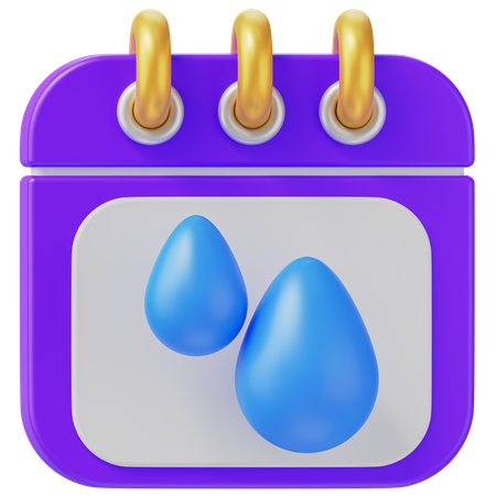 Regenkalender  3D Icon