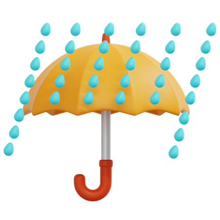 Regenschirm regen  3D Icon