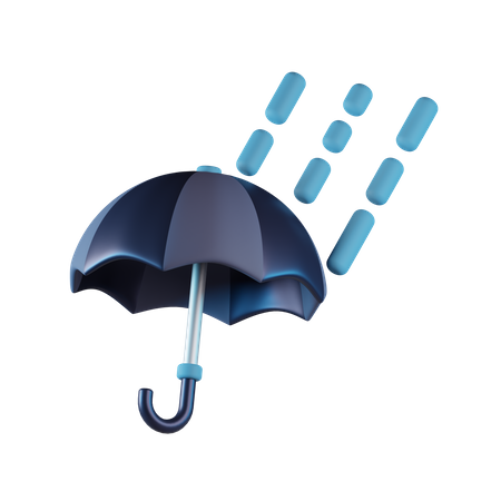 Regenschirm regen  3D Icon