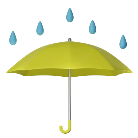 Regenschirm regnerischen Tag  3D Icon