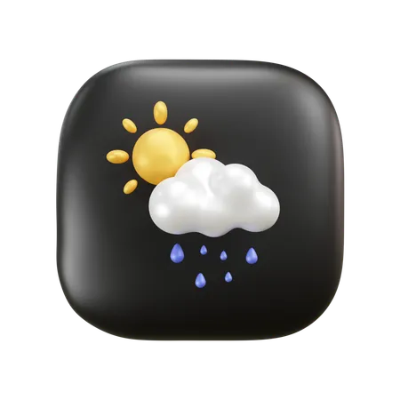 Regnerisches Wetter  3D Icon