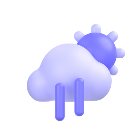 Regnerisches Wetter  3D Icon