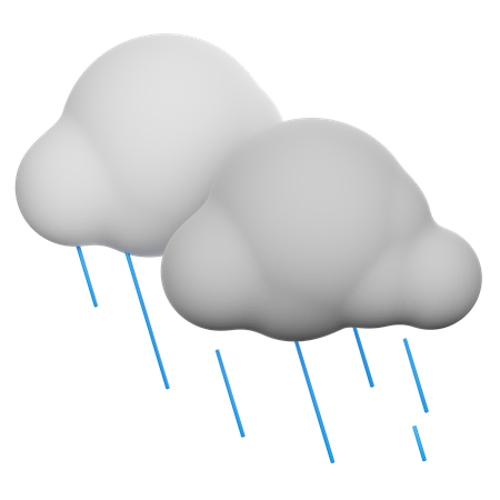 Regnerisches Wetter  3D Icon