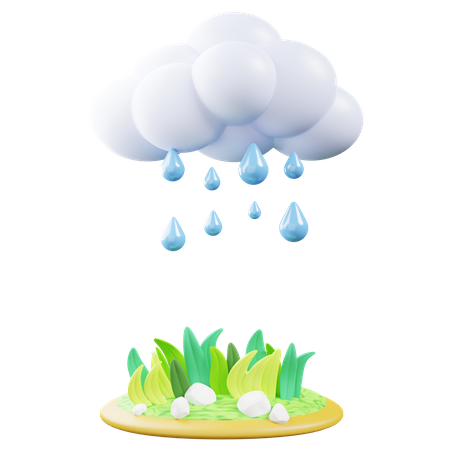 Regenwolke  3D Icon