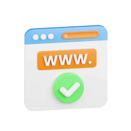 Registered Domain  3D Icon