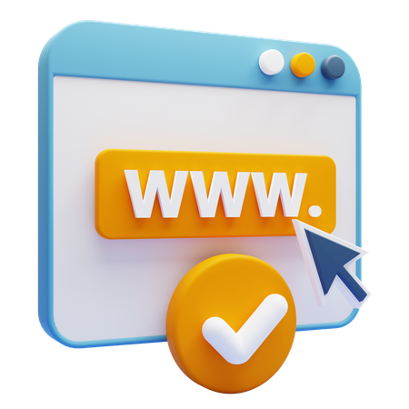 Registered Domain  3D Icon