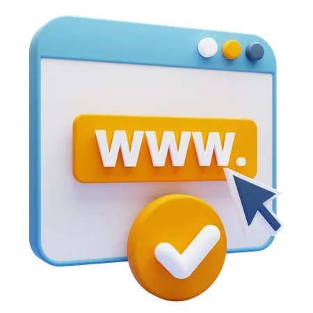 Registered Domain  3D Icon