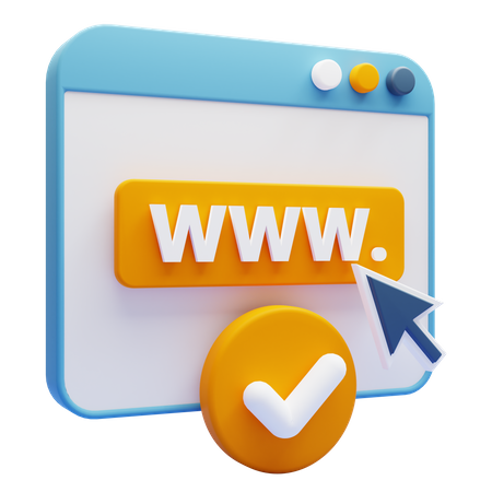 Registered Domain  3D Icon