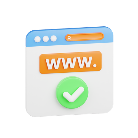 Registrierte Domain  3D Icon
