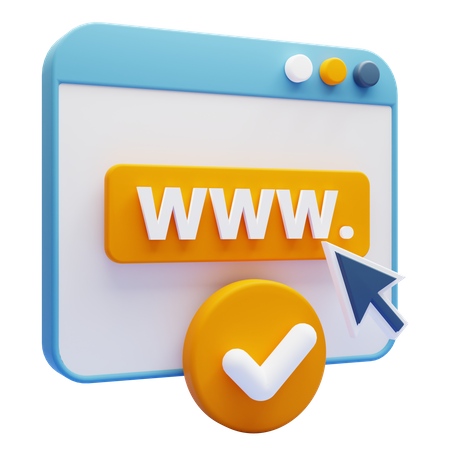 Registrierte Domain  3D Icon