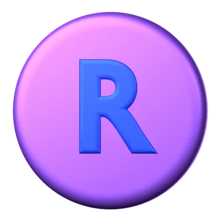 Registriertes Symbol  3D Icon