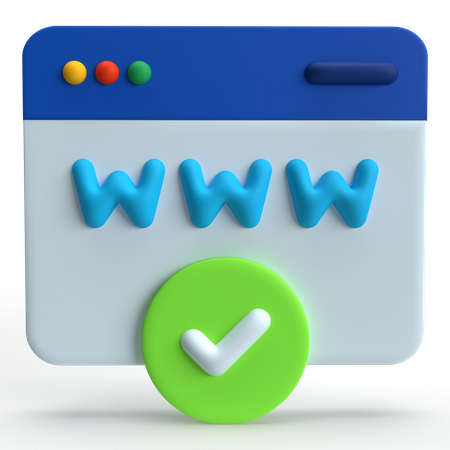 Registro do Domínio  3D Icon