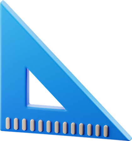 Regla triangular  3D Icon