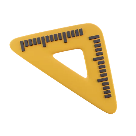 Regla triangular  3D Icon