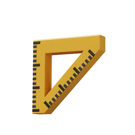 Regla triangular  3D Icon