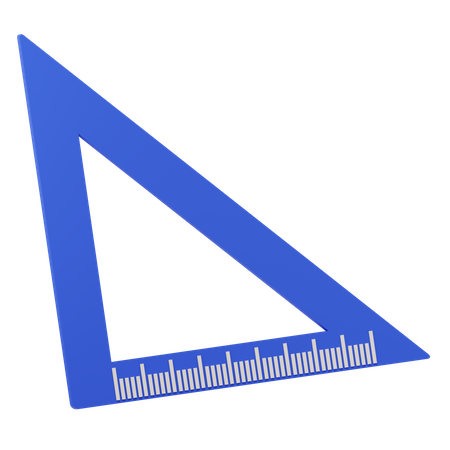 Regla triangular  3D Icon