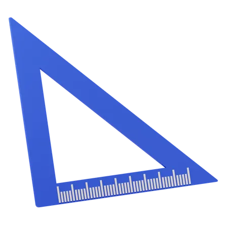 Regla triangular  3D Icon