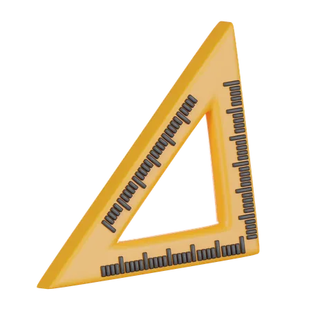 Regla triangular  3D Icon