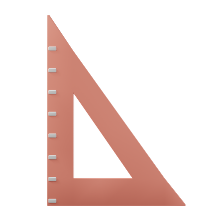 Regla triangular  3D Icon