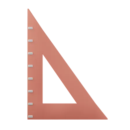 Regla triangular  3D Icon