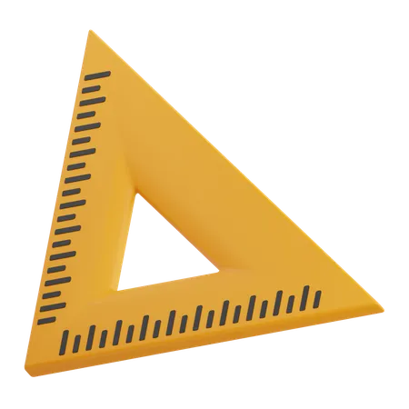 Regla triangular  3D Icon