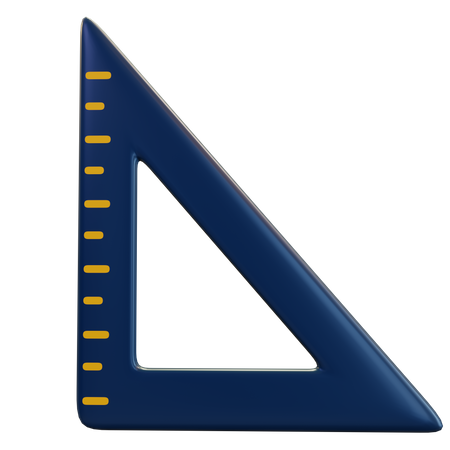 Regla triangular  3D Illustration