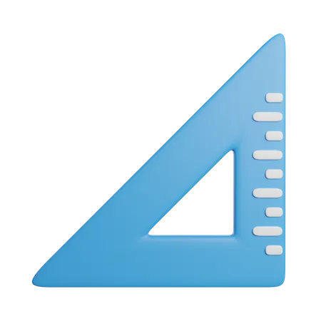 Regla triangular  3D Icon