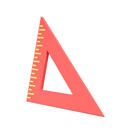 Regla triangular  3D Icon