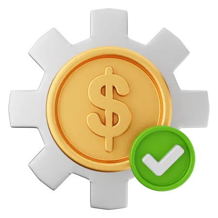 Réglage de l'argent dollar  3D Icon