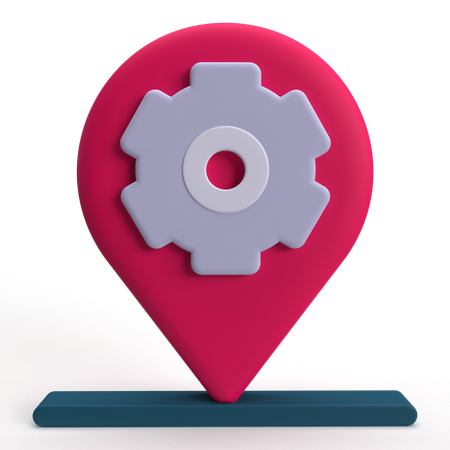 Paramètre de localisation  3D Icon