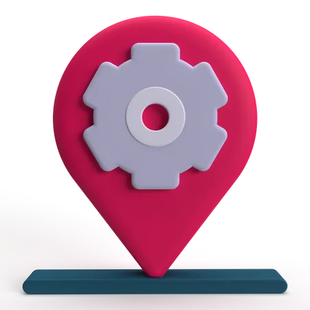 Paramètre de localisation  3D Icon