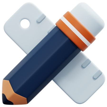 Crayon règle  3D Icon