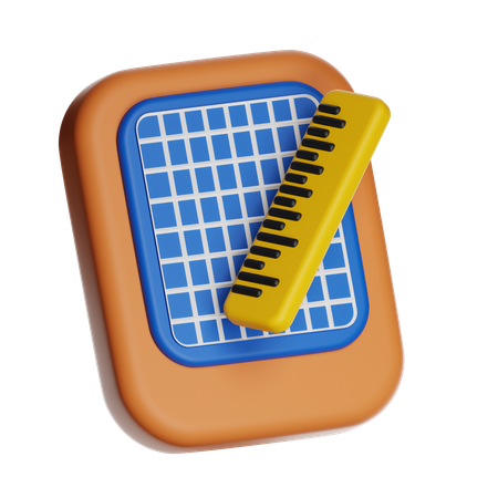 Règle et grille  3D Icon