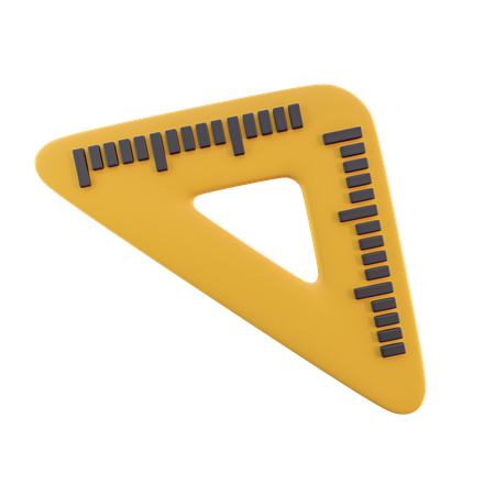 Règle triangulaire  3D Icon