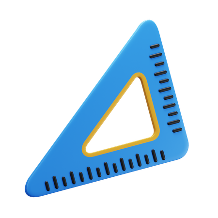 Règle triangulaire  3D Icon