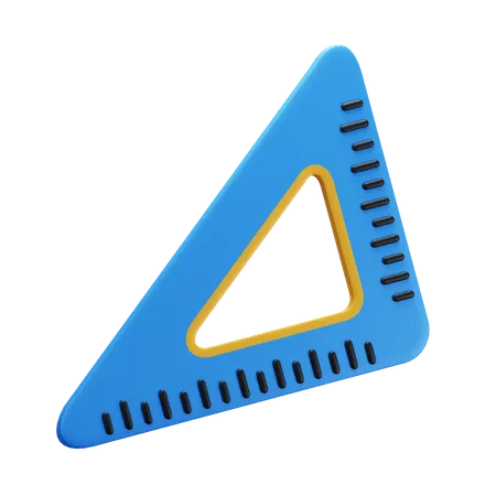 Règle triangulaire  3D Icon