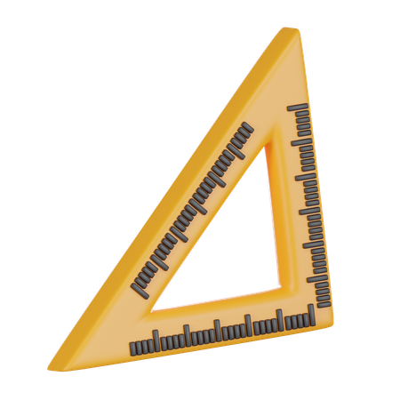 Règle triangulaire  3D Icon