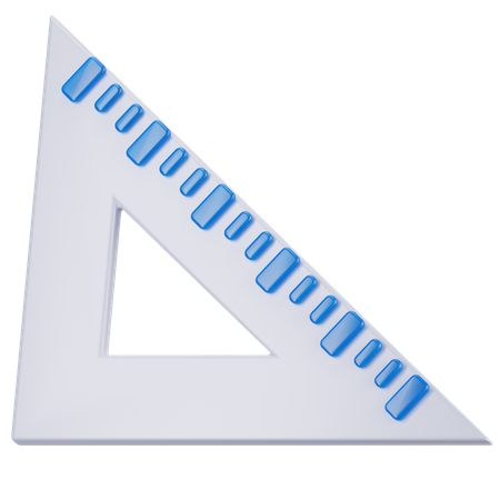 Règle triangulaire  3D Icon