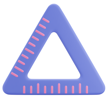 Règle triangulaire  3D Illustration