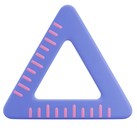 Règle triangulaire  3D Illustration