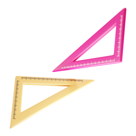 Règle triangulaire  3D Icon