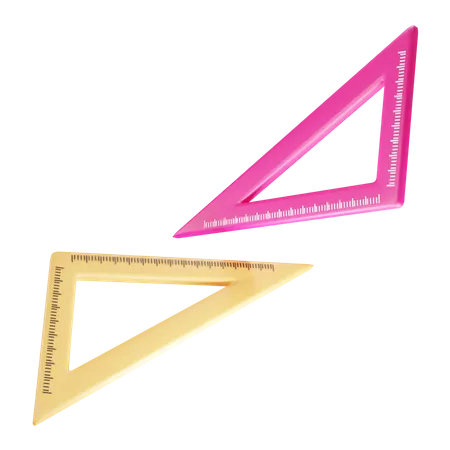 Règle triangulaire  3D Icon