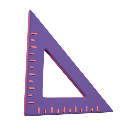 Règle triangulaire  3D Icon