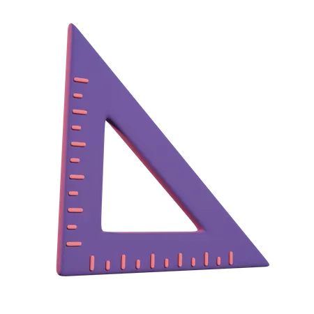 Règle triangulaire  3D Icon