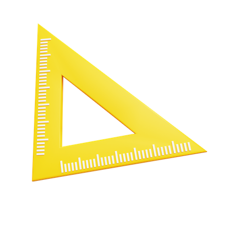 Règle triangulaire  3D Icon