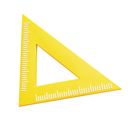 Règle triangulaire  3D Icon